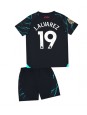 Manchester City Julian Alvarez #19 Ausweichtrikot für Kinder 2023-24 Kurzarm (+ Kurze Hosen)